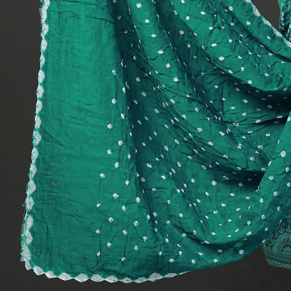 3pc Kutch Tie-Dye Satin Cotton Bandhni Dress Material 04