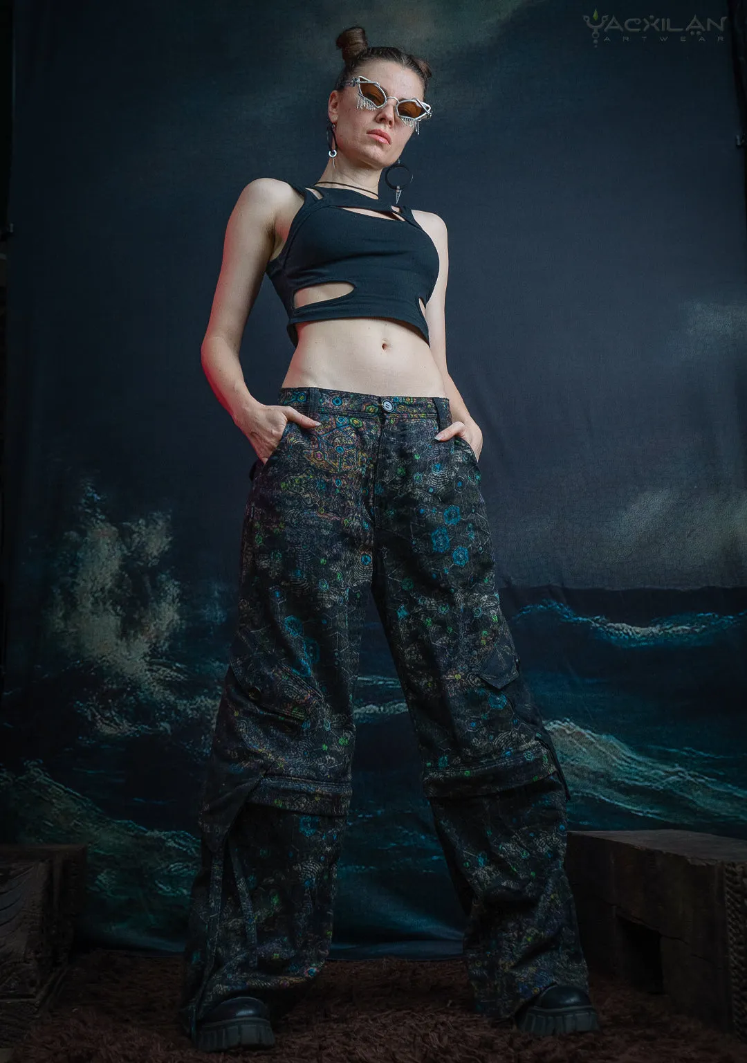 Baggy Pants Woman -  Checkers PSYCHEDELIKA GALACTIKA