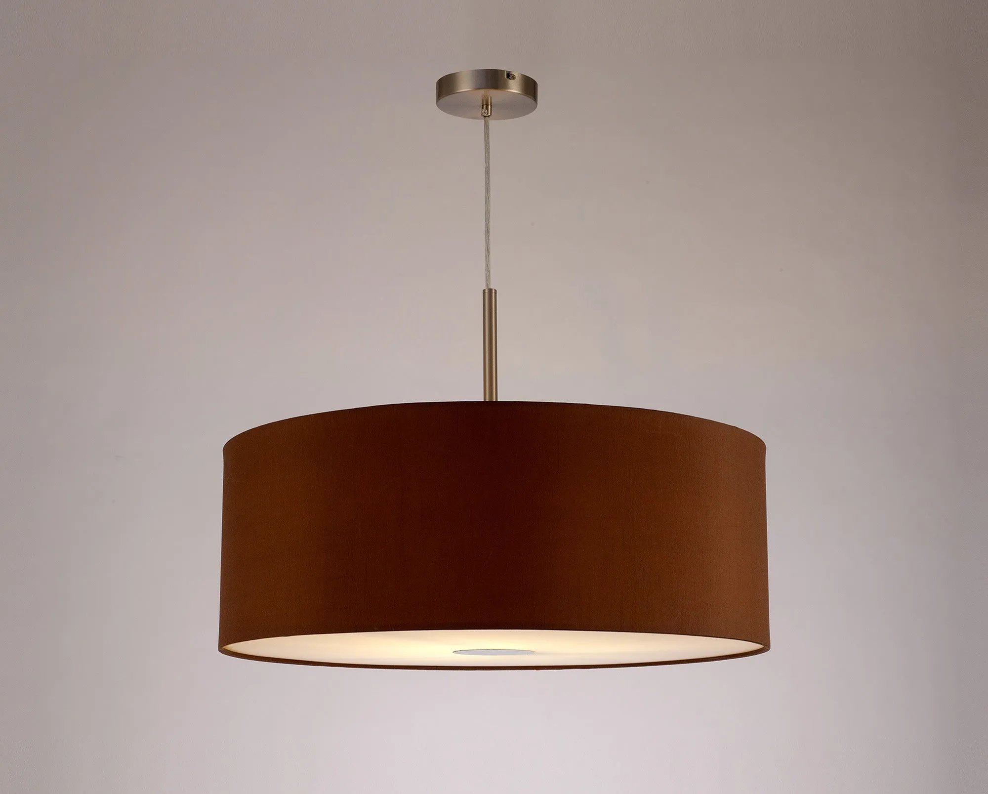 Baymont 1 Light 60cm Hanging Shade Lights Various Colurs,  Faux Silk Shade, IP20