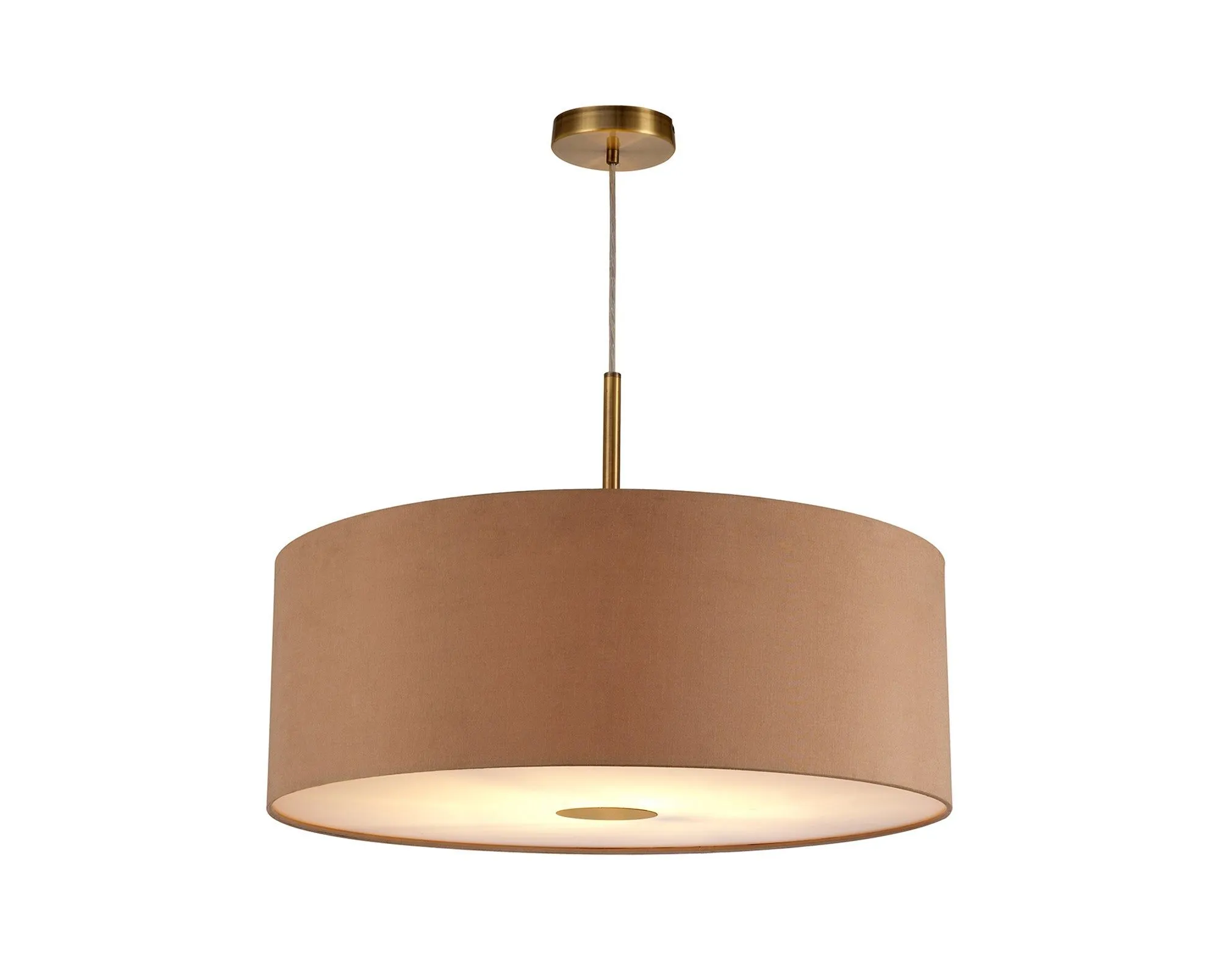 Baymont 1 Light 60cm Hanging Shade Lights Various Colurs,  Faux Silk Shade, IP20