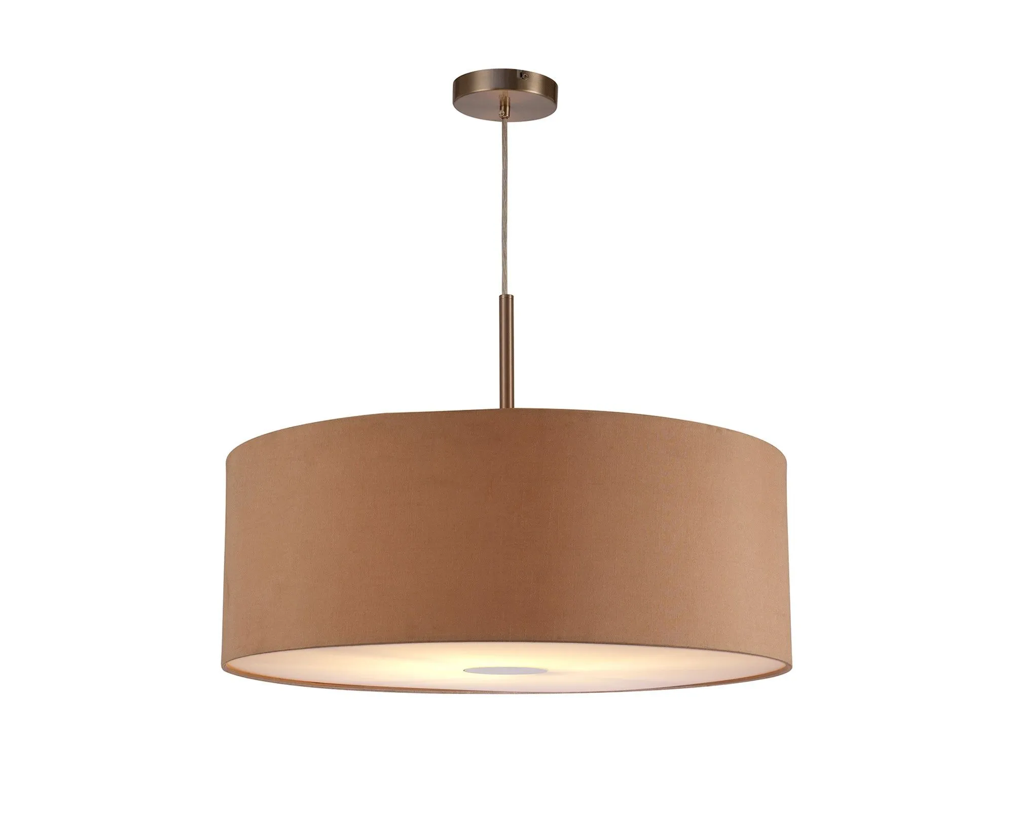 Baymont 1 Light 60cm Hanging Shade Lights Various Colurs,  Faux Silk Shade, IP20