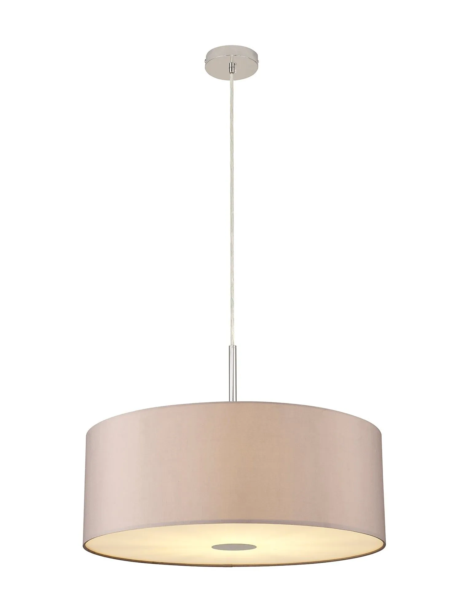 Baymont 1 Light 60cm Hanging Shade Lights Various Colurs,  Faux Silk Shade, IP20