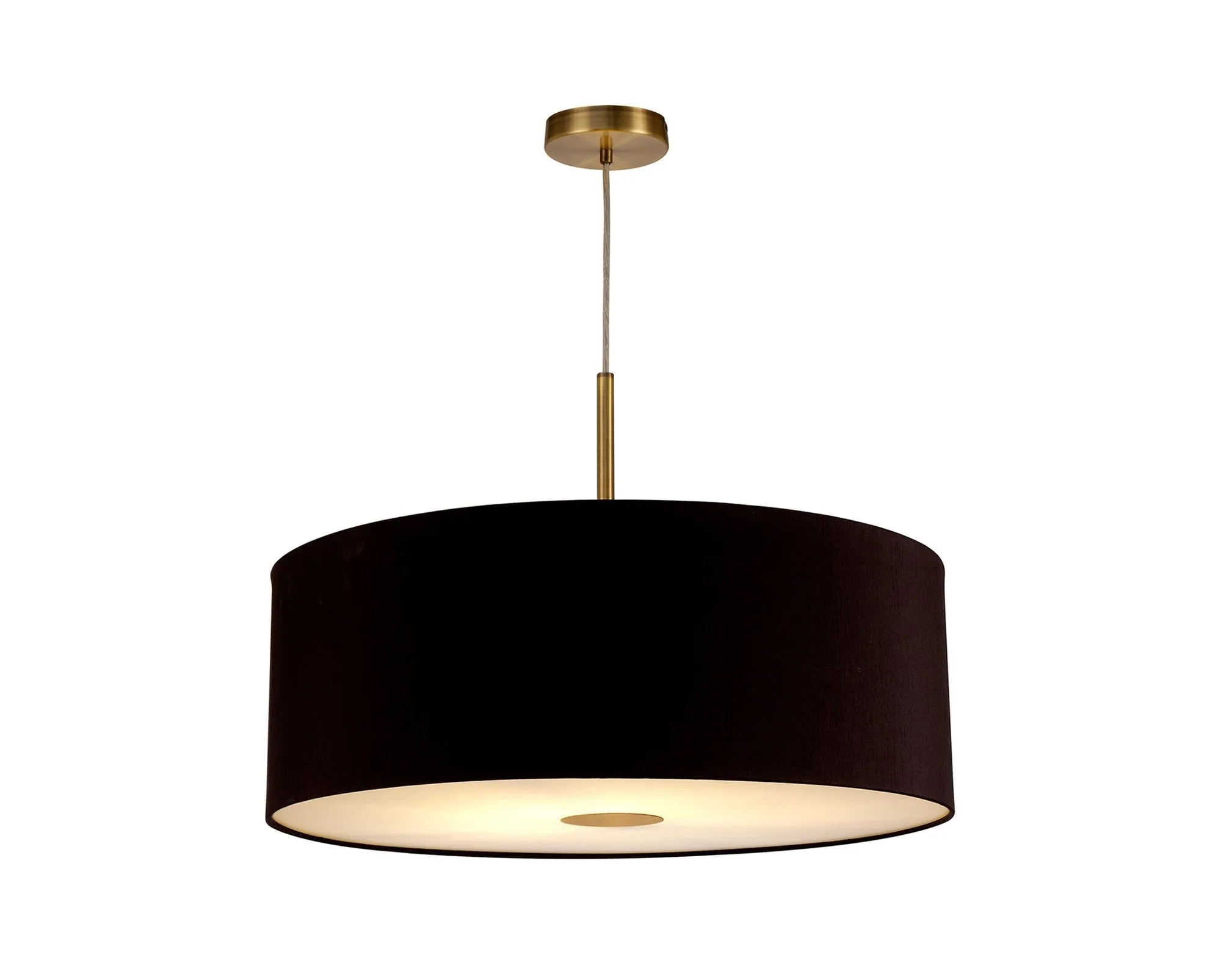 Baymont 1 Light 60cm Hanging Shade Lights Various Colurs,  Faux Silk Shade, IP20