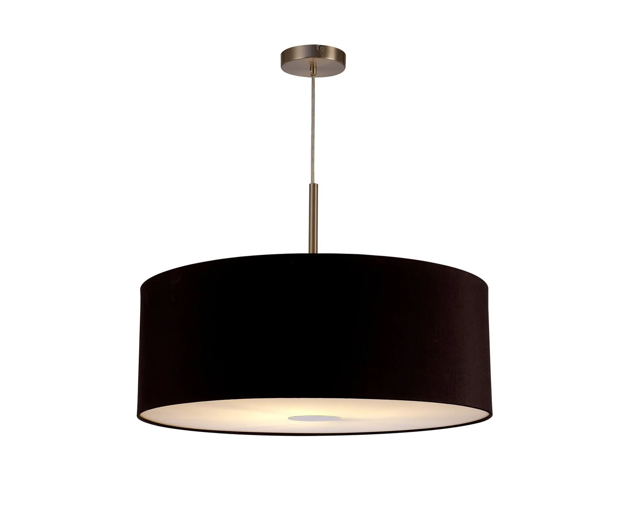 Baymont 1 Light 60cm Hanging Shade Lights Various Colurs,  Faux Silk Shade, IP20