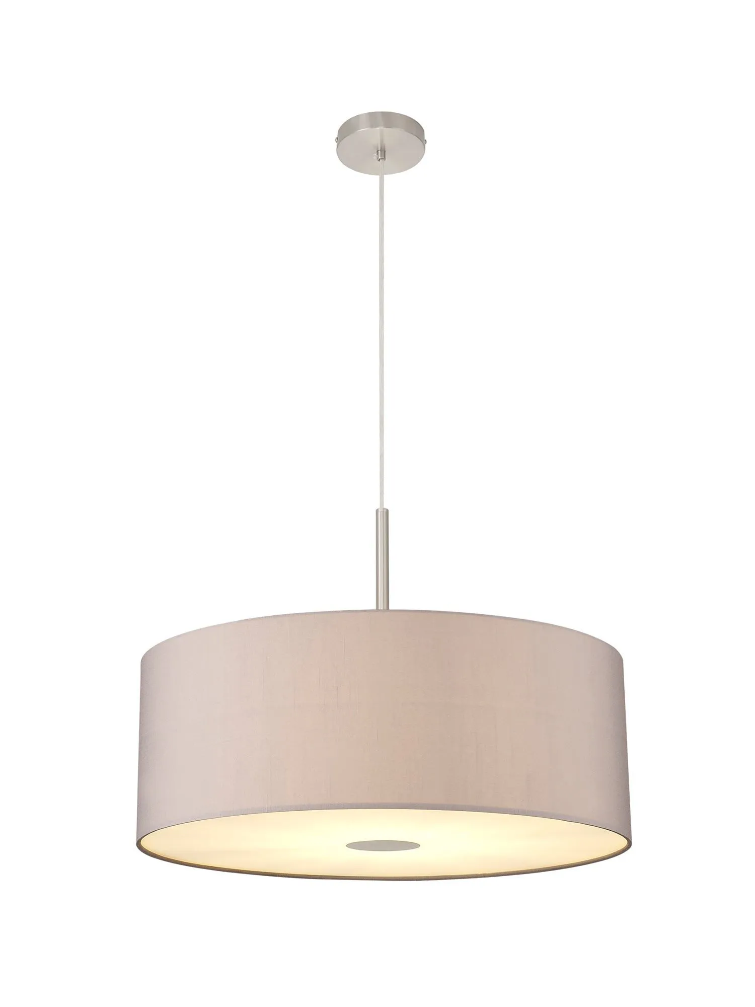 Baymont 1 Light 60cm Hanging Shade Lights Various Colurs,  Faux Silk Shade, IP20