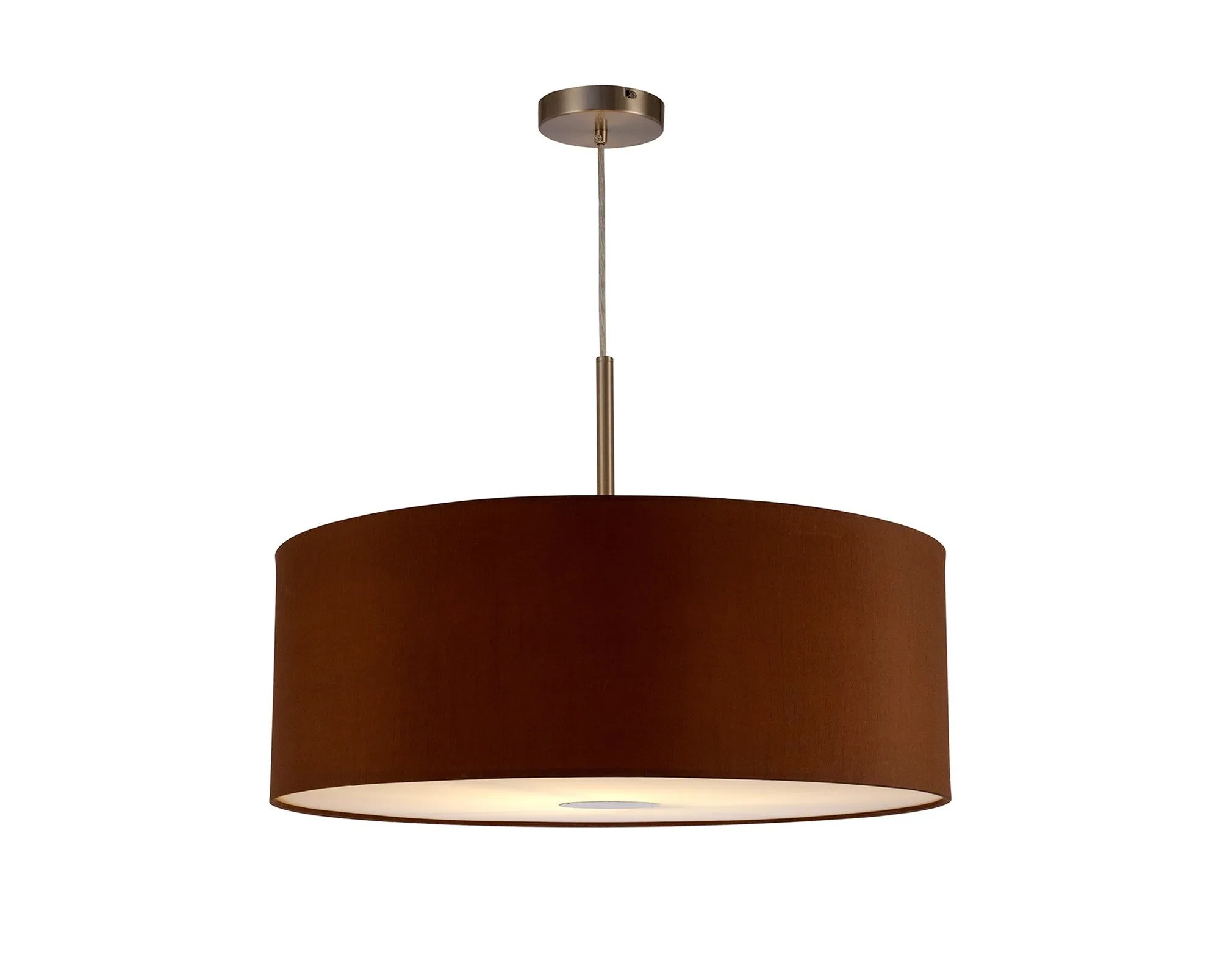 Baymont 1 Light 60cm Hanging Shade Lights Various Colurs,  Faux Silk Shade, IP20