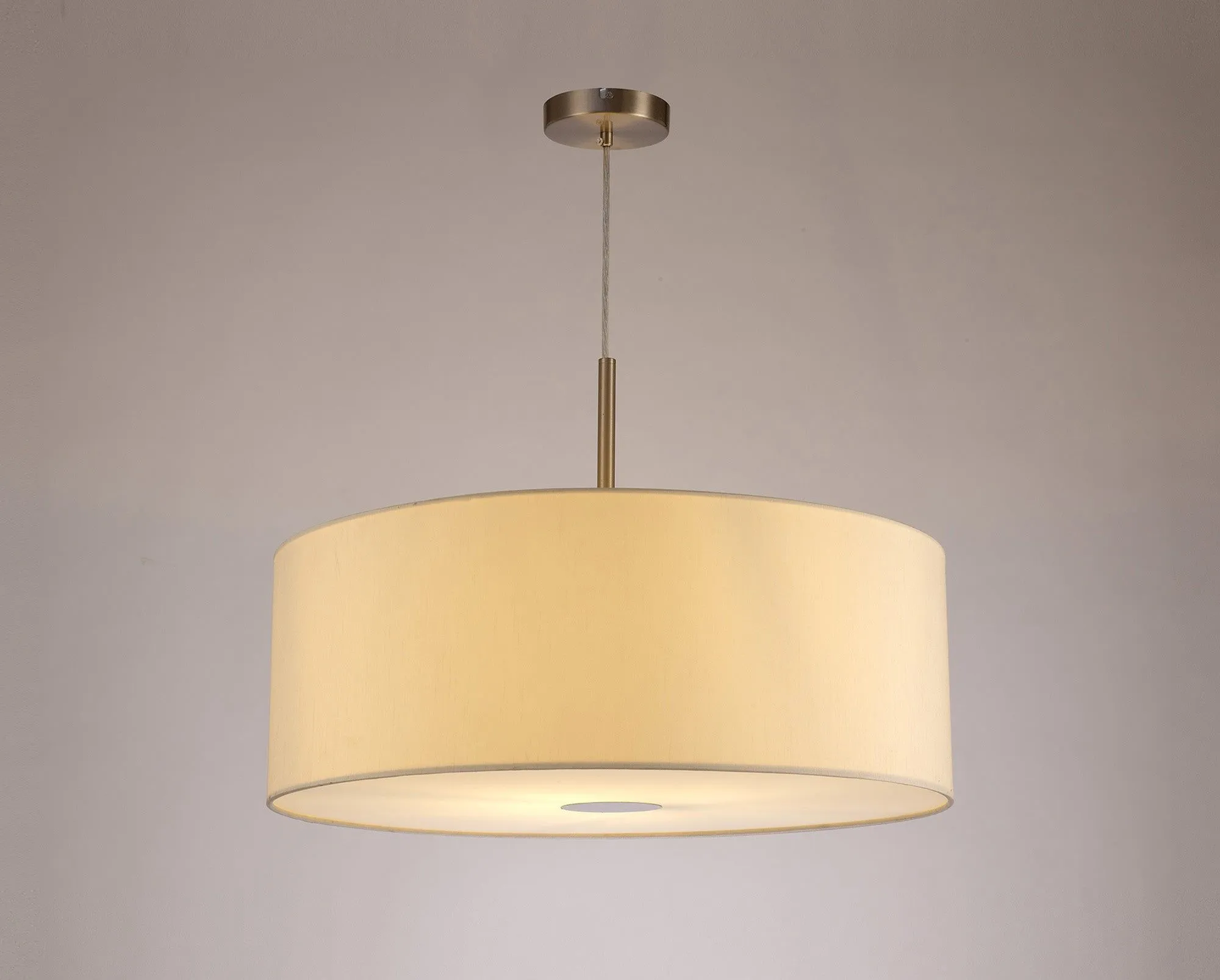 Baymont 1 Light 60cm Hanging Shade Lights Various Colurs,  Faux Silk Shade, IP20