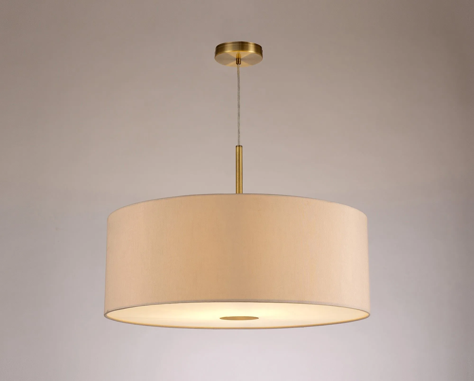 Baymont 1 Light 60cm Hanging Shade Lights Various Colurs,  Faux Silk Shade, IP20