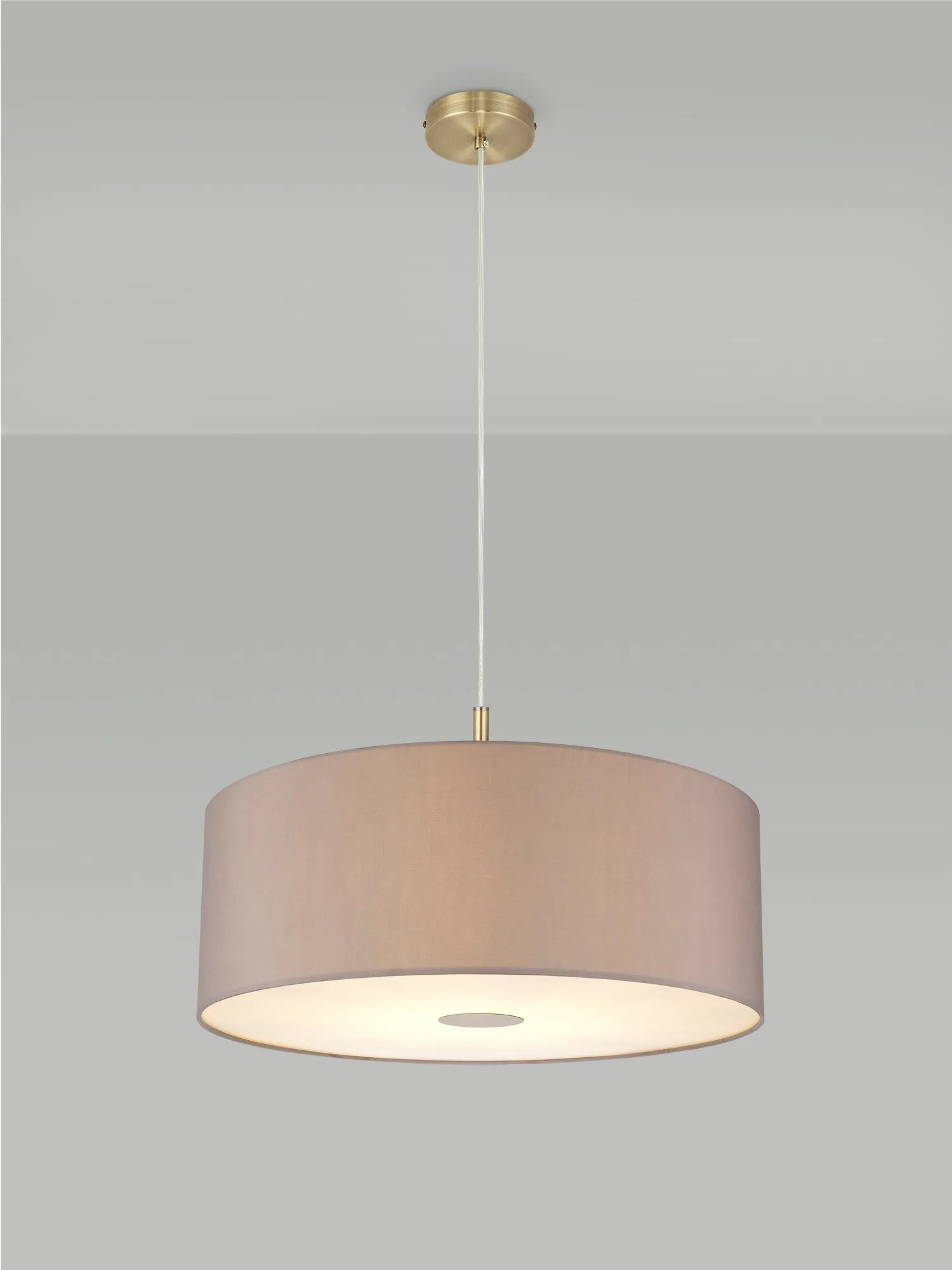 Baymont 1 Light 60cm Hanging Shade Lights Various Colurs,  Faux Silk Shade, IP20