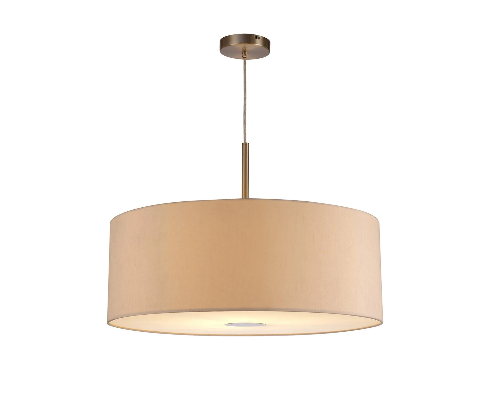 Baymont 1 Light 60cm Hanging Shade Lights Various Colurs,  Faux Silk Shade, IP20