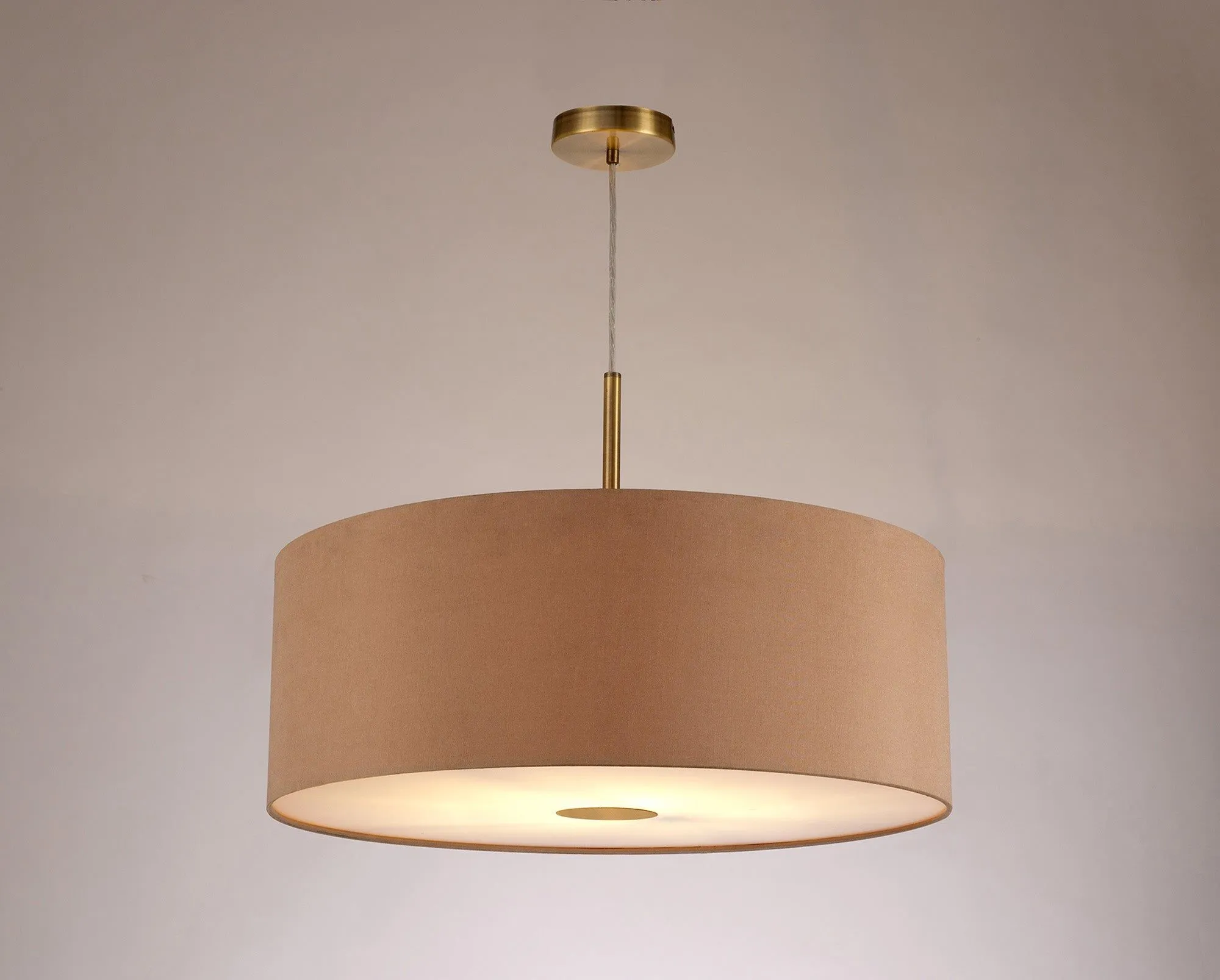 Baymont 1 Light 60cm Hanging Shade Lights Various Colurs,  Faux Silk Shade, IP20