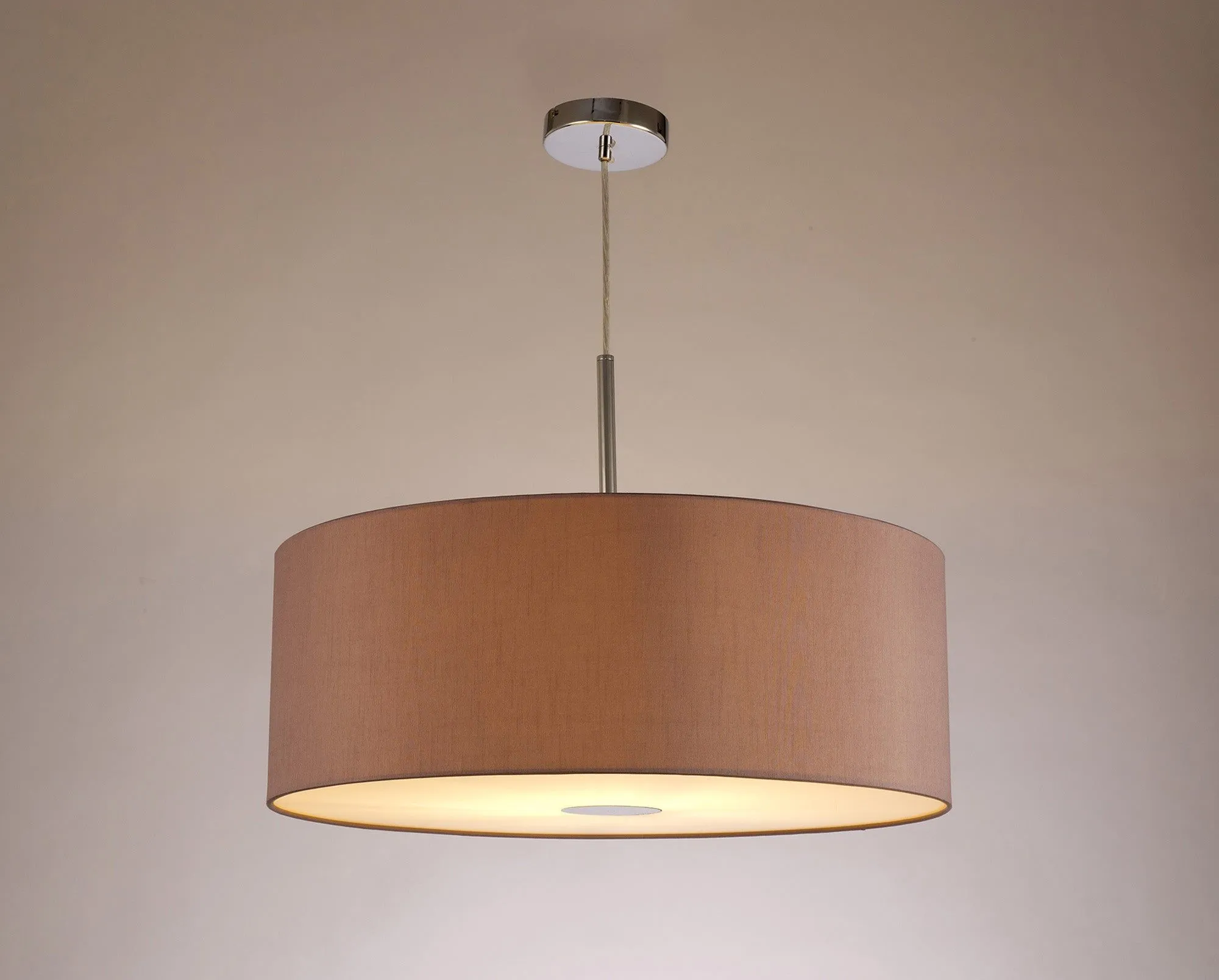 Baymont 1 Light 60cm Hanging Shade Lights Various Colurs,  Faux Silk Shade, IP20