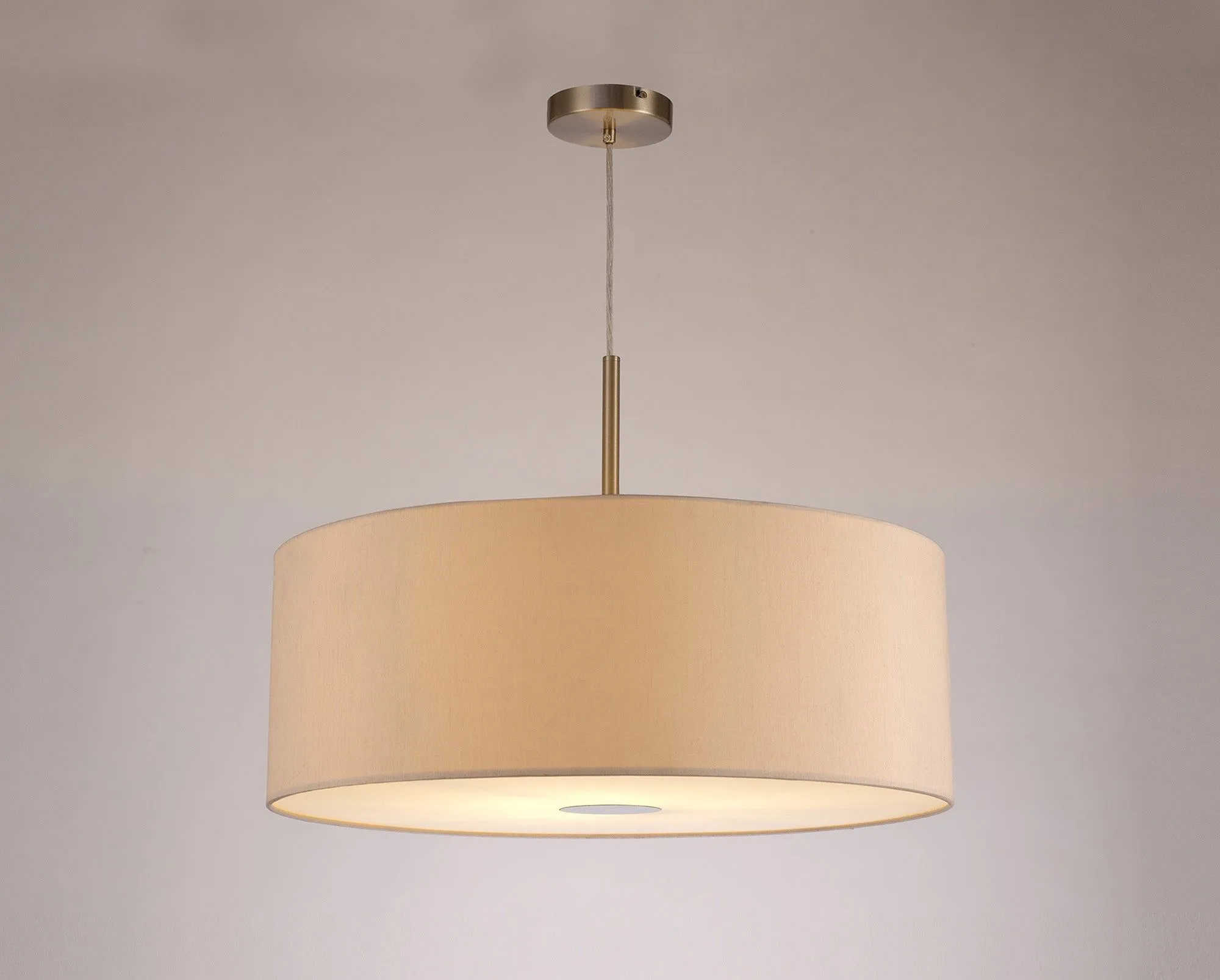 Baymont 1 Light 60cm Hanging Shade Lights Various Colurs,  Faux Silk Shade, IP20