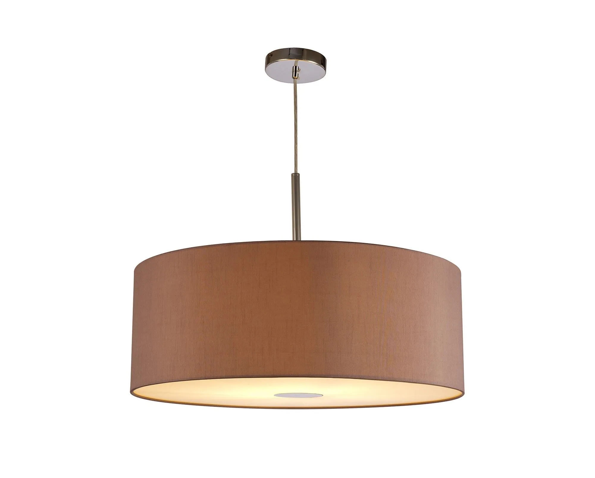 Baymont 1 Light 60cm Hanging Shade Lights Various Colurs,  Faux Silk Shade, IP20