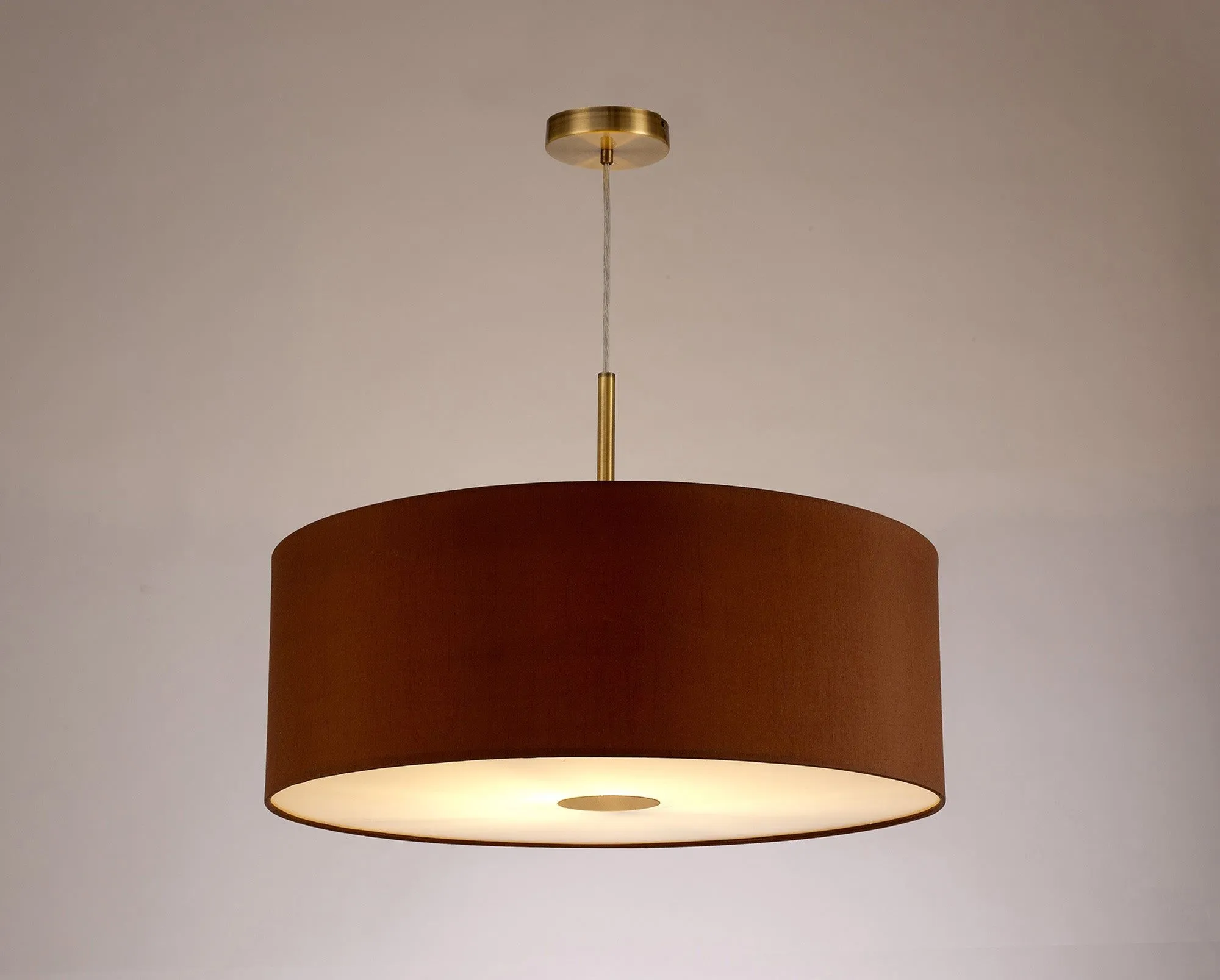 Baymont 1 Light 60cm Hanging Shade Lights Various Colurs,  Faux Silk Shade, IP20