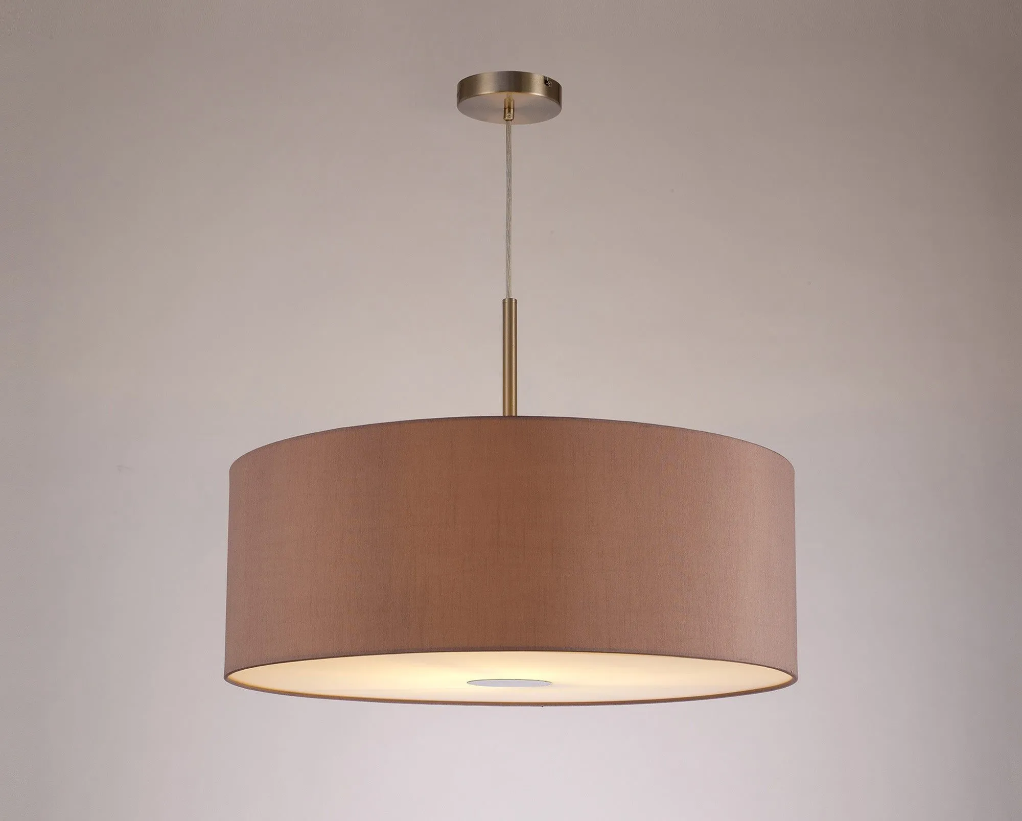 Baymont 1 Light 60cm Hanging Shade Lights Various Colurs,  Faux Silk Shade, IP20