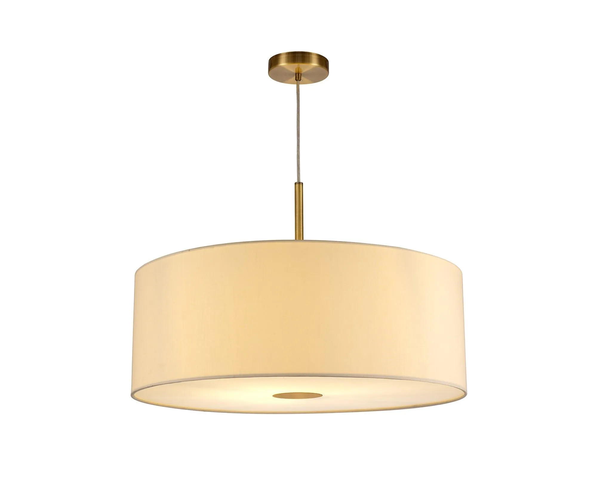 Baymont 1 Light 60cm Hanging Shade Lights Various Colurs,  Faux Silk Shade, IP20