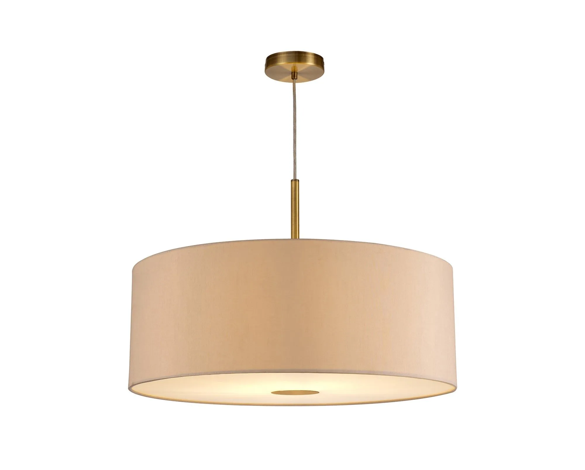 Baymont 1 Light 60cm Hanging Shade Lights Various Colurs,  Faux Silk Shade, IP20
