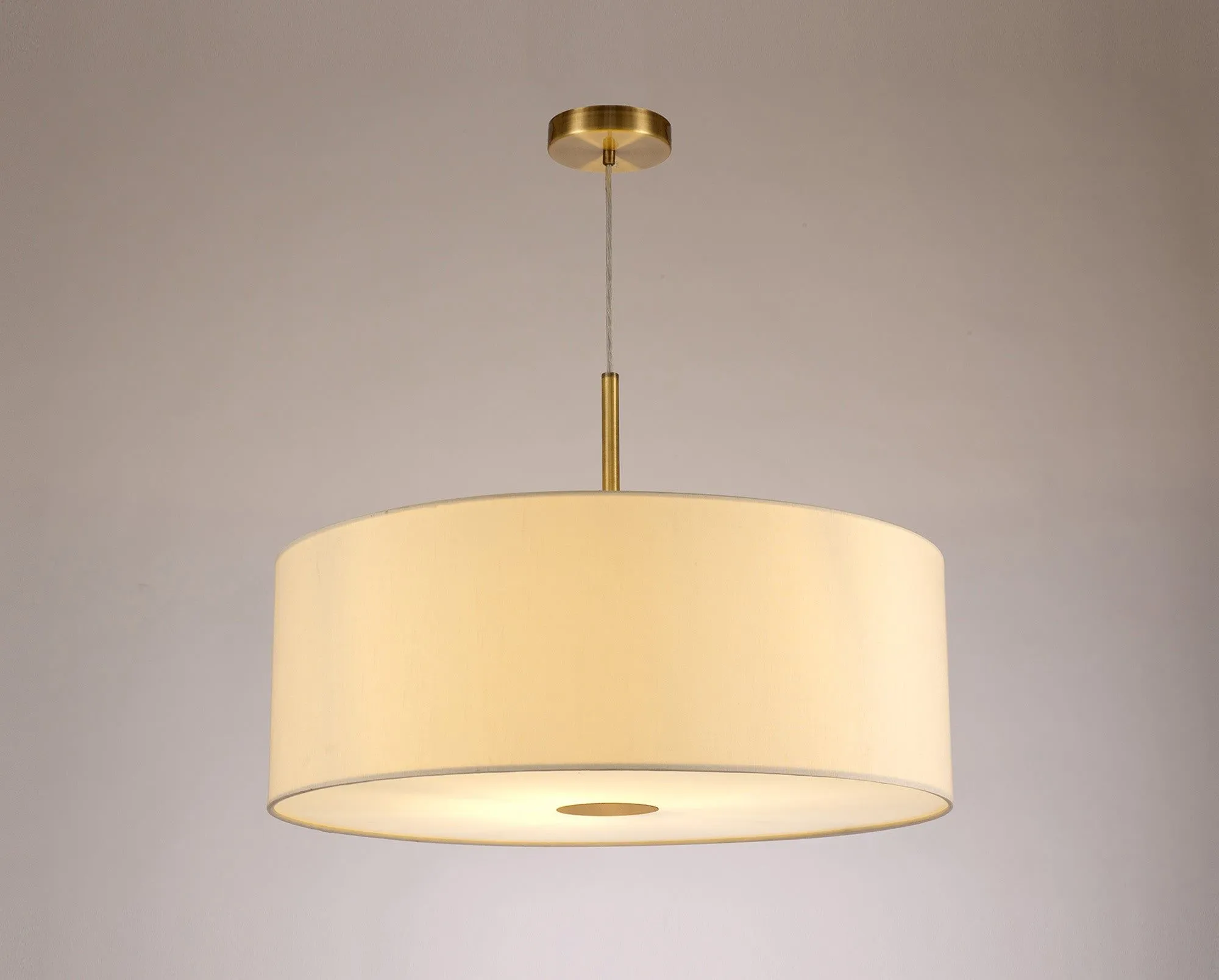 Baymont 1 Light 60cm Hanging Shade Lights Various Colurs,  Faux Silk Shade, IP20