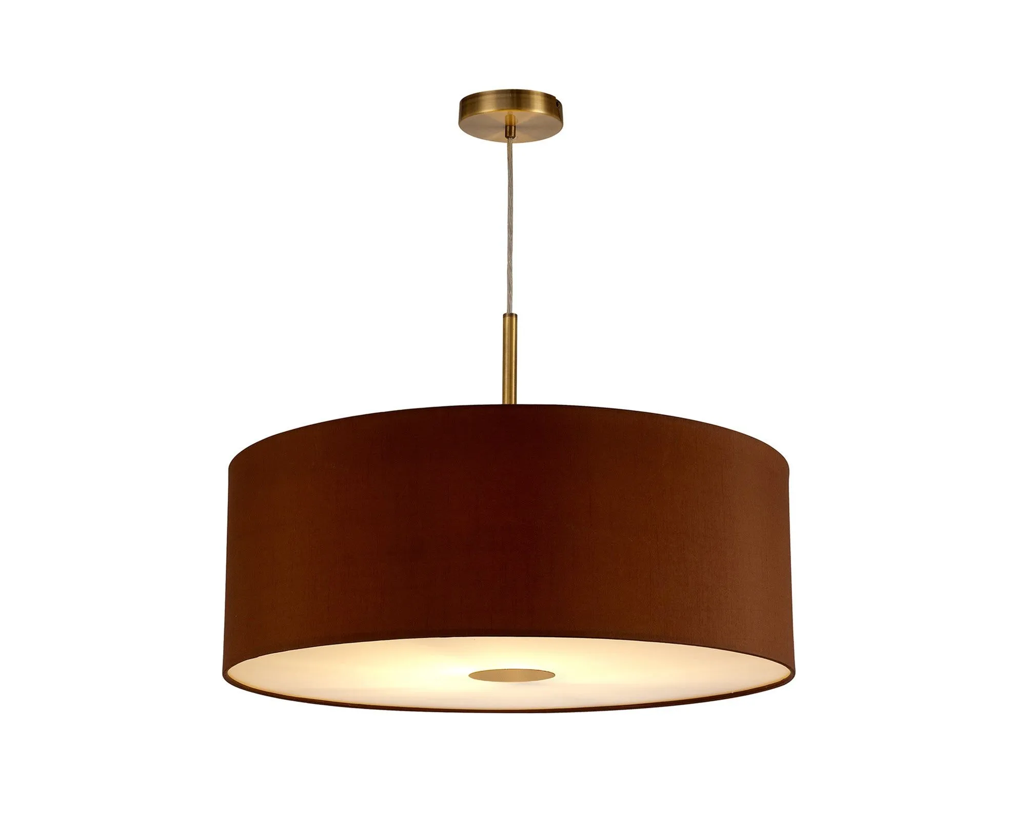 Baymont 1 Light 60cm Hanging Shade Lights Various Colurs,  Faux Silk Shade, IP20
