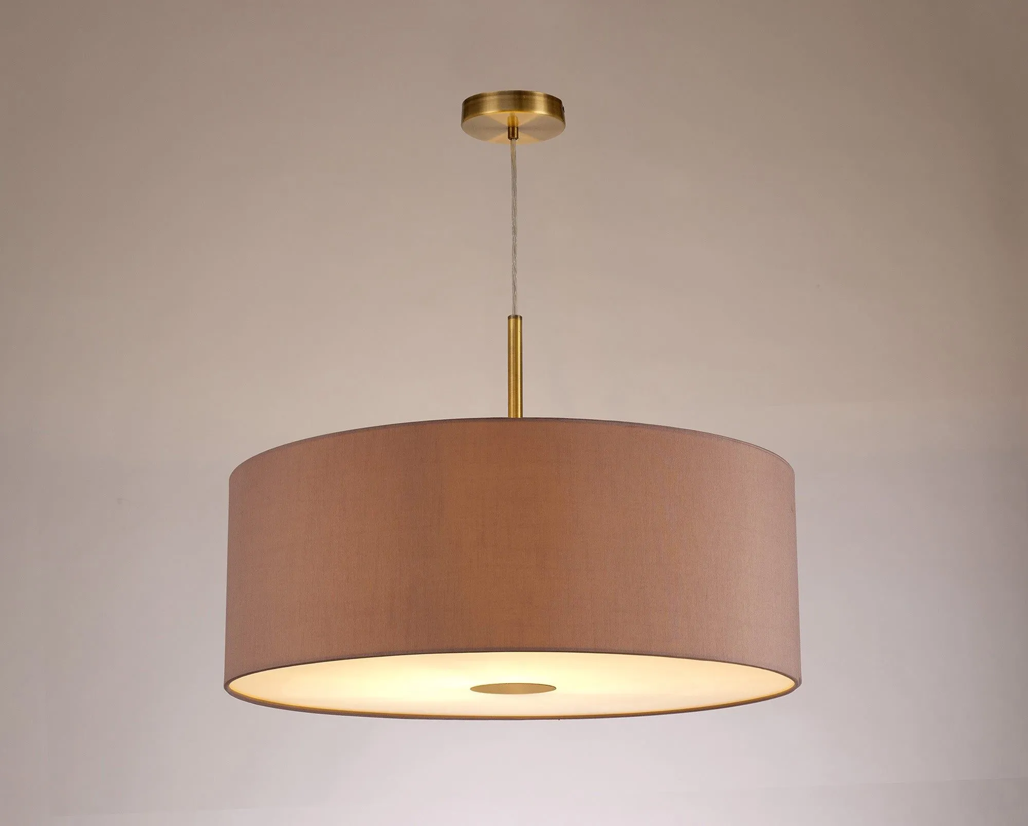 Baymont 1 Light 60cm Hanging Shade Lights Various Colurs,  Faux Silk Shade, IP20