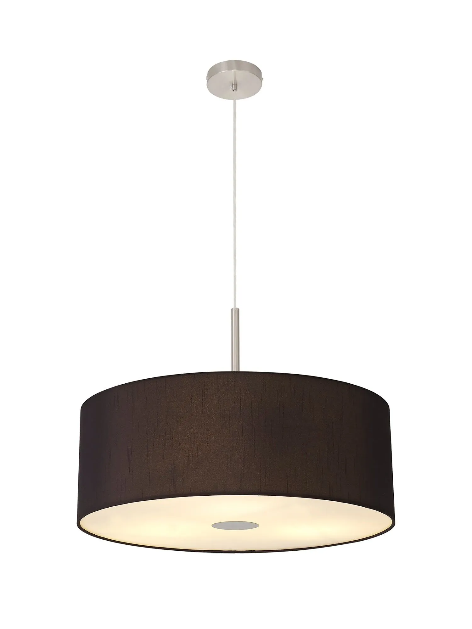Baymont 1 Light 60cm Hanging Shade Lights Various Colurs,  Faux Silk Shade, IP20