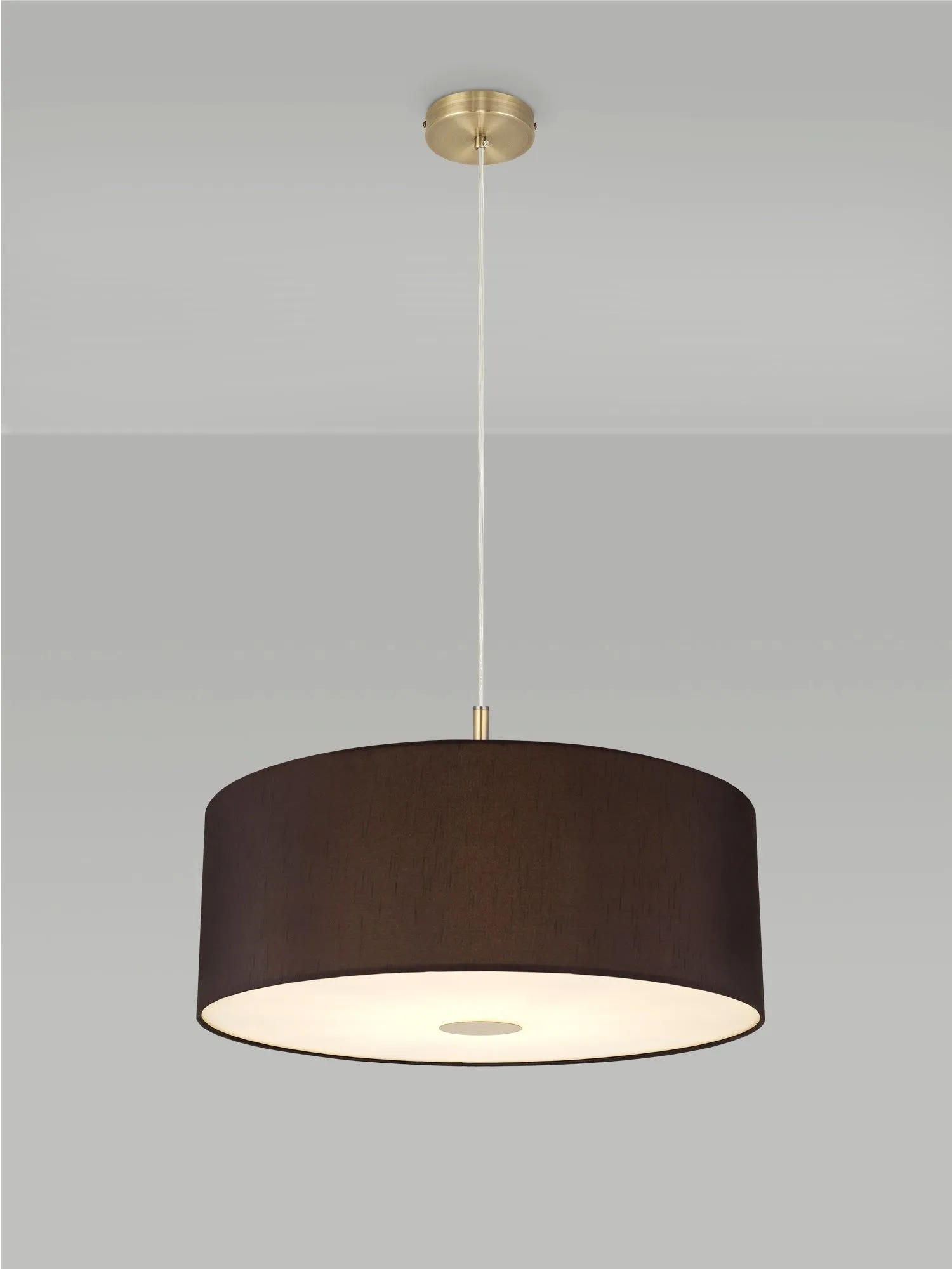 Baymont 1 Light 60cm Hanging Shade Lights Various Colurs,  Faux Silk Shade, IP20