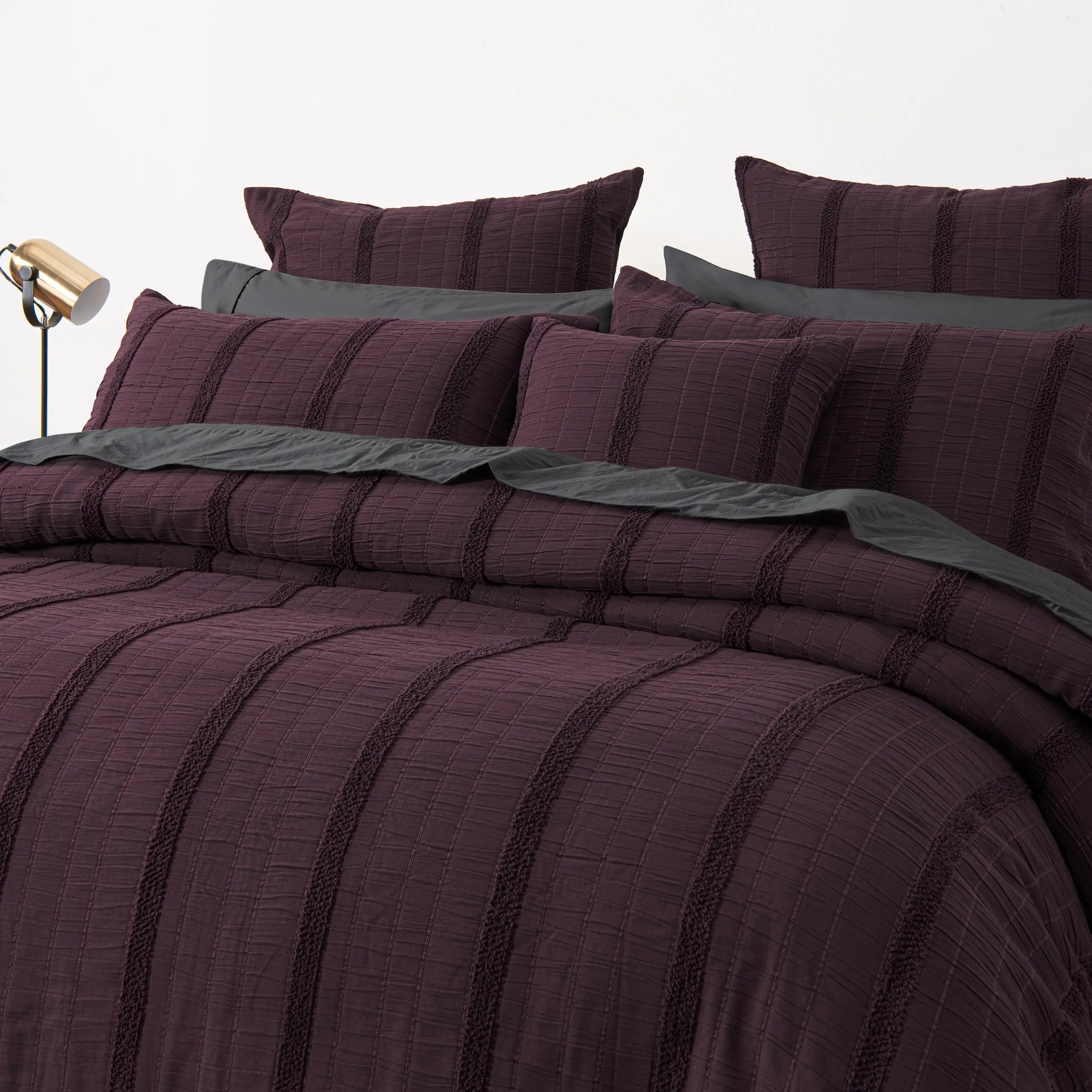 Bianca Bedding MALUA Grape Polyester Quilt Cover Set