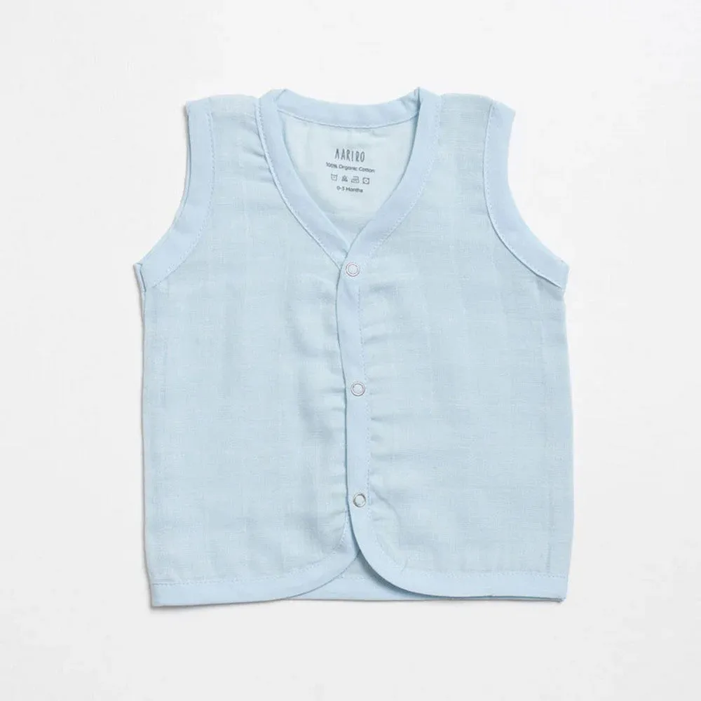 Blue & Pink Muslin Jabla Set - Pack Of 2