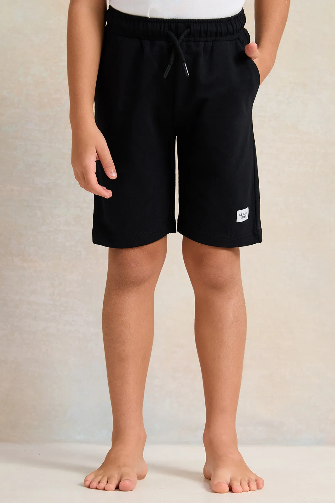 Boys Red And Black Printed Casual Set (2 Piece)