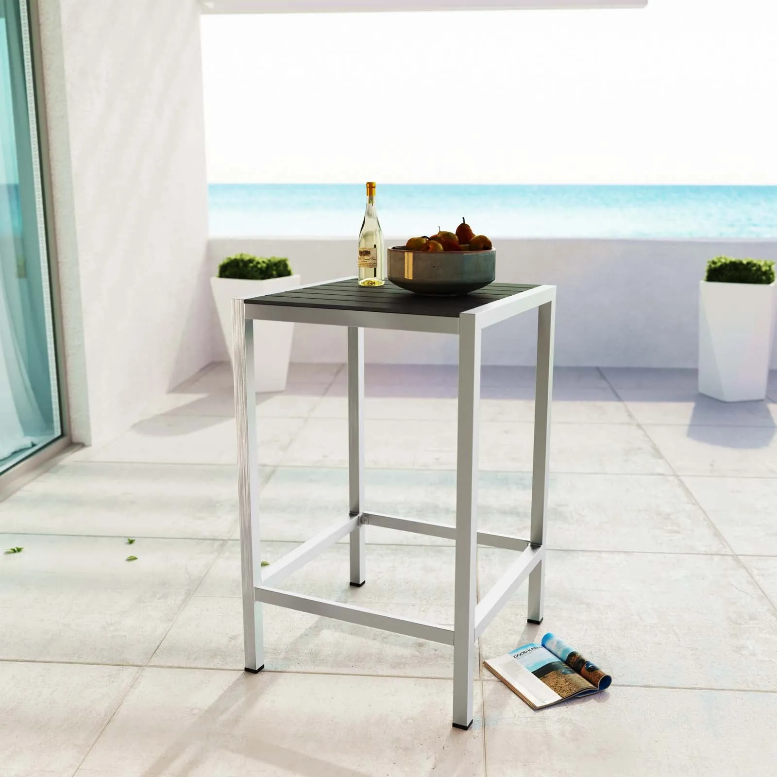 Coast Outdoor Patio Aluminum Bar Table