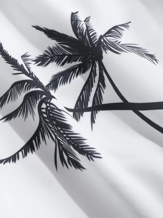 Coconut Tree Printed Shirt And Shorts