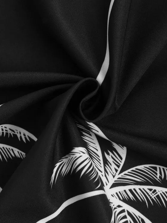 Coconut Tree Printed Shirt And Shorts