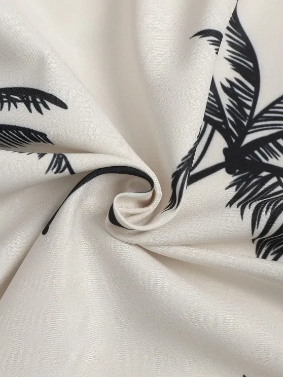 Coconut Tree Printed Shirt And Shorts