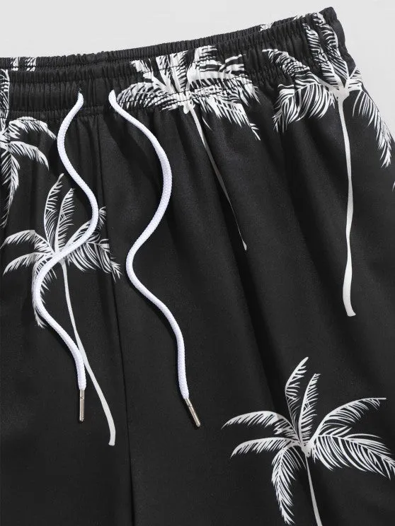 Coconut Tree Printed Shirt And Shorts
