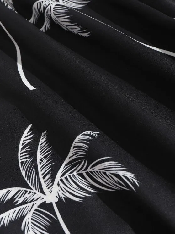 Coconut Tree Printed Shirt And Shorts