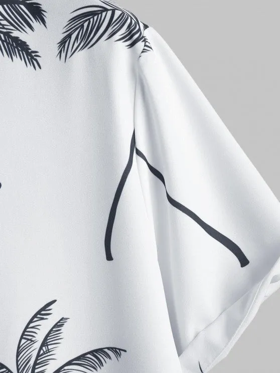 Coconut Tree Printed Shirt And Shorts