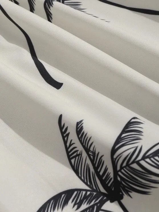 Coconut Tree Printed Shirt And Shorts