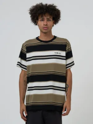 Coordinates Stripe Merch Fit Tee - Desert