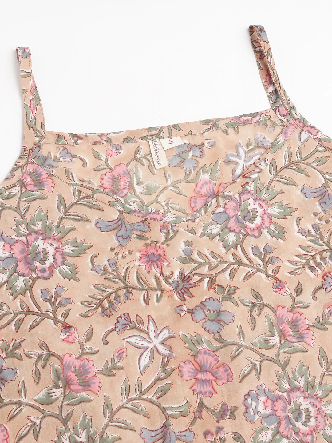 Floral Printed Pure Cotton Short Night Suit