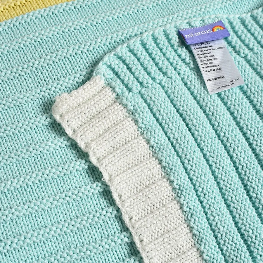 Fruits Multicolor Knitted Blanket