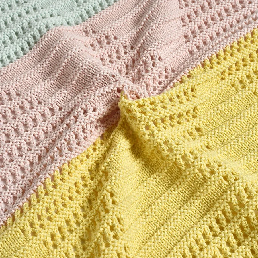 Fruits Multicolor Knitted Blanket