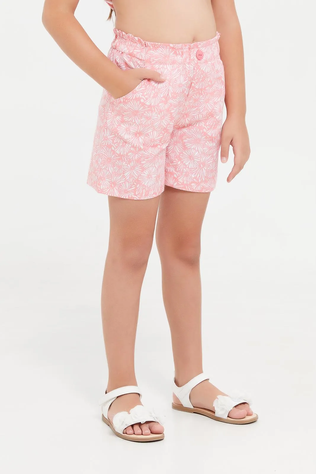 Girls Pink Frilled Set (2 Piece)
