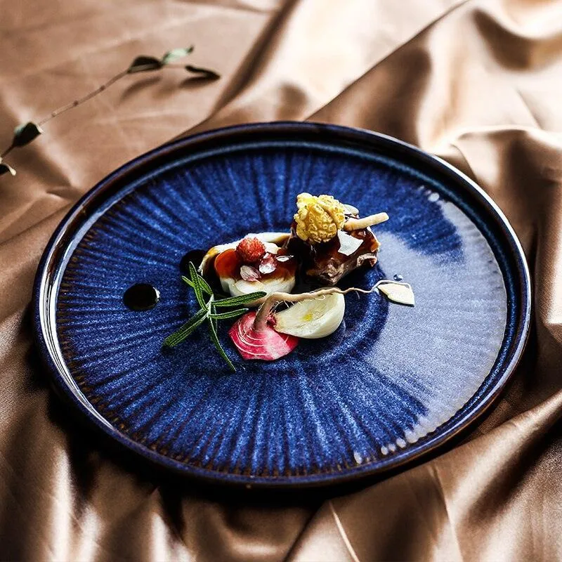 Handmade Blue Plate Sets (4 Pcs Set)
