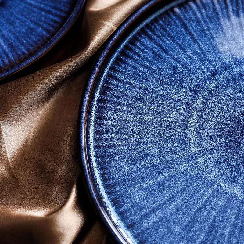 Handmade Blue Plate Sets (4 Pcs Set)