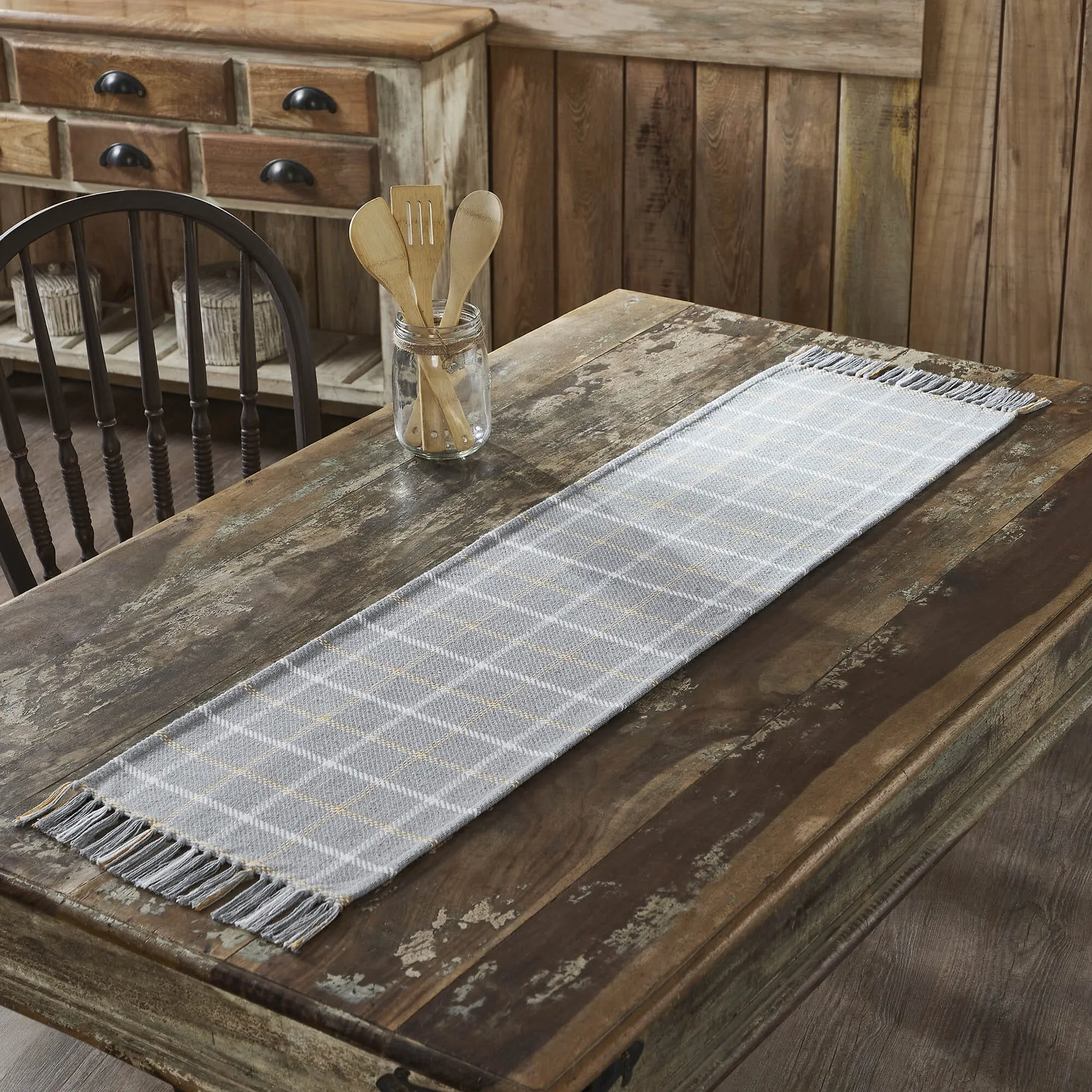 Harvest Blessings Woven Plaid Runner 12x48"