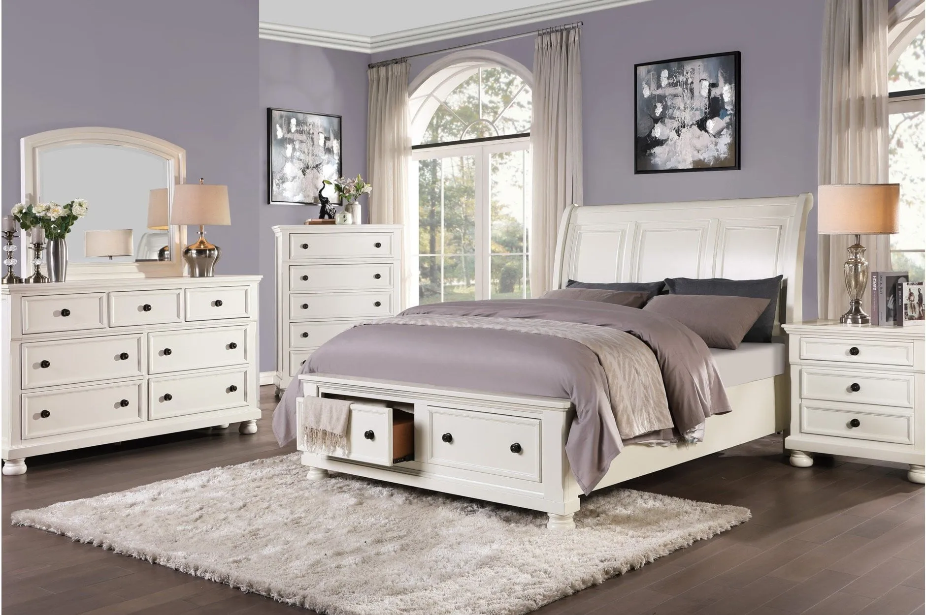 Laurelin White Bedroom Collection