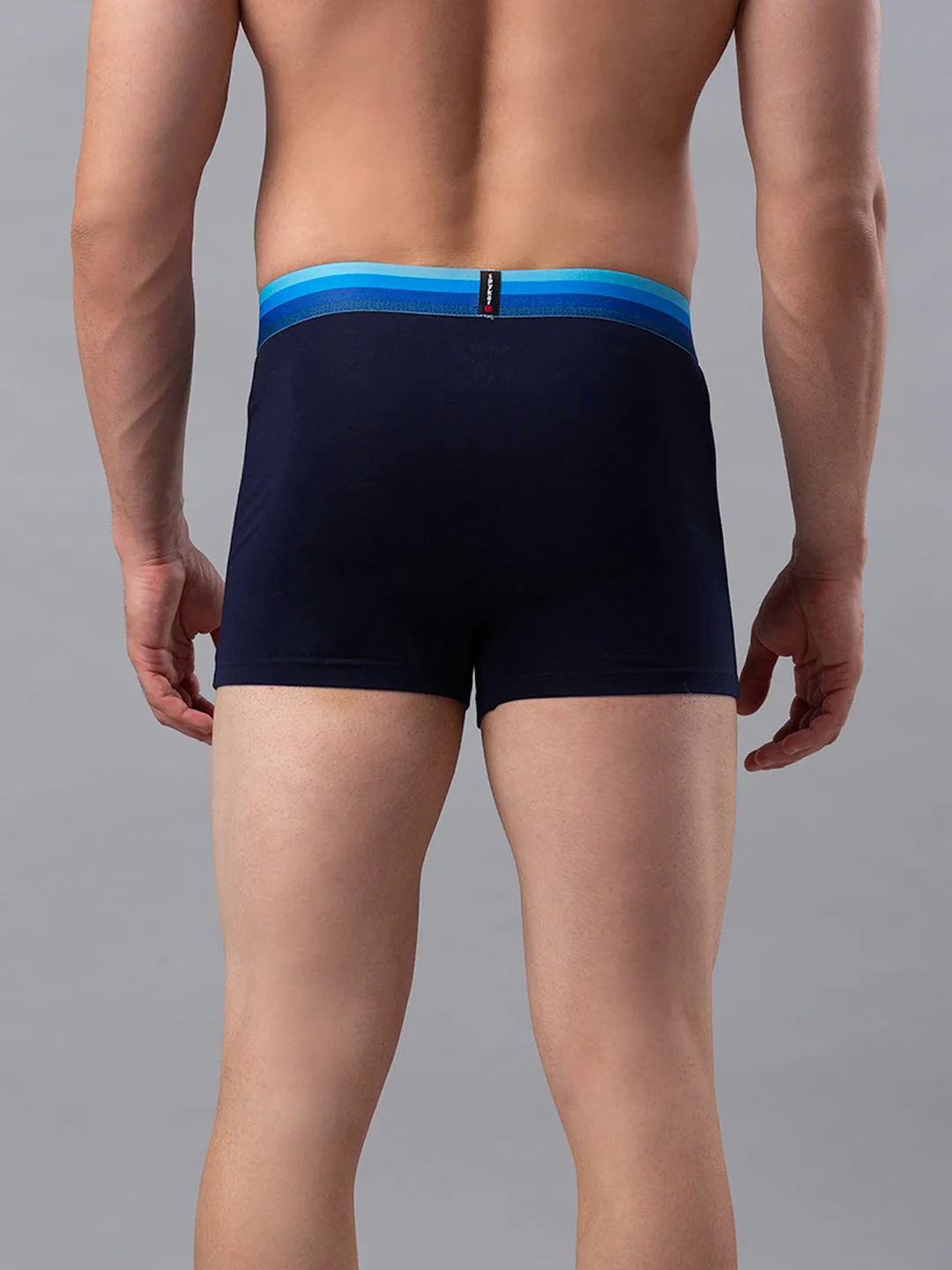 Men Premium Navy-Blue Cotton Blend Trunk- Underjeans By Spykar