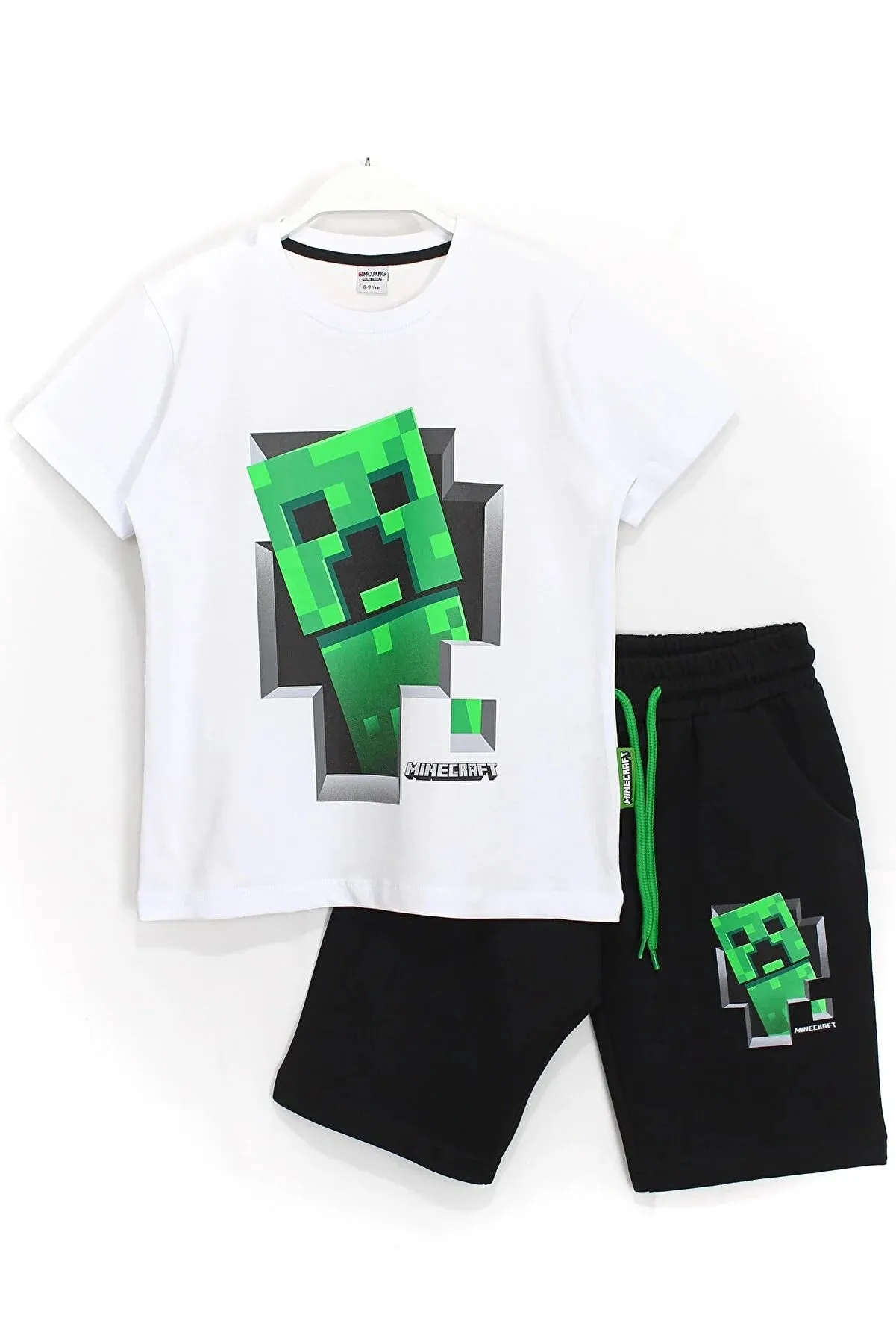 Minecraft Boys' Shorts White Sets