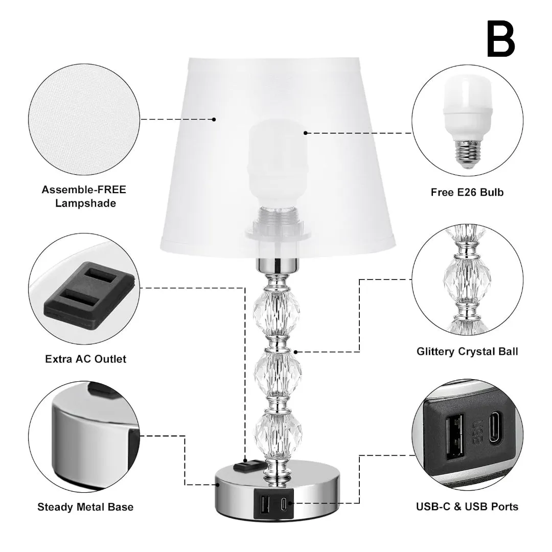 Mixed Styles Bedside Lamp, Table LED Night Light Lamps